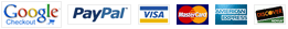 We accept Google Checkout, PayPal, Visa, MasterCard, American Express, or Discover.